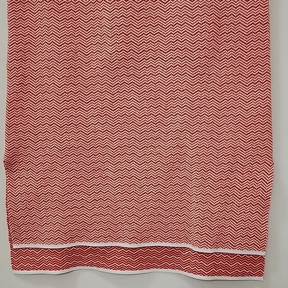 Tory Burch Sport Sleeveless Knit Top Orange White Chevron Size XS - Picture 5 of 17